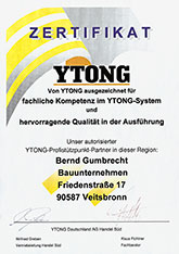 Zertifikat YTONG-System